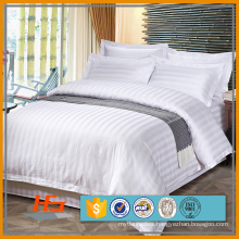 Star Hotel Quality Polyester Cotton Satin Stripe Hotel Bedding Quilt Cover Set King Size